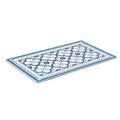 Custom 2mm Non-Slip PU Entrance Door Mat Rugs Simple Blue Pattern for Indoor & Outdoor Use Washable for Office & Supermarket