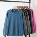RNSHANGER Washed Sweatshirt for Men Women Cotton Loose O-Neck Oversized Clothing Korean Y2k Vintage Long Sleeve Male Sweatshirts MegaBDM