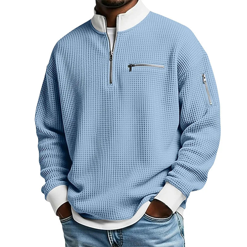RNSHANGER Autumn Loose Men's Sweatshirt Casual Stand Collar Pullover Long Sleeve Men Clothes Streetwear Man Sports Casual Hoodie MegaBDM