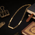 DUOYING Custom Nameplate Necklace DIY Stainless Steel Personalized Bar Necklace Birthday Mother's Day Gift Women Jewelry