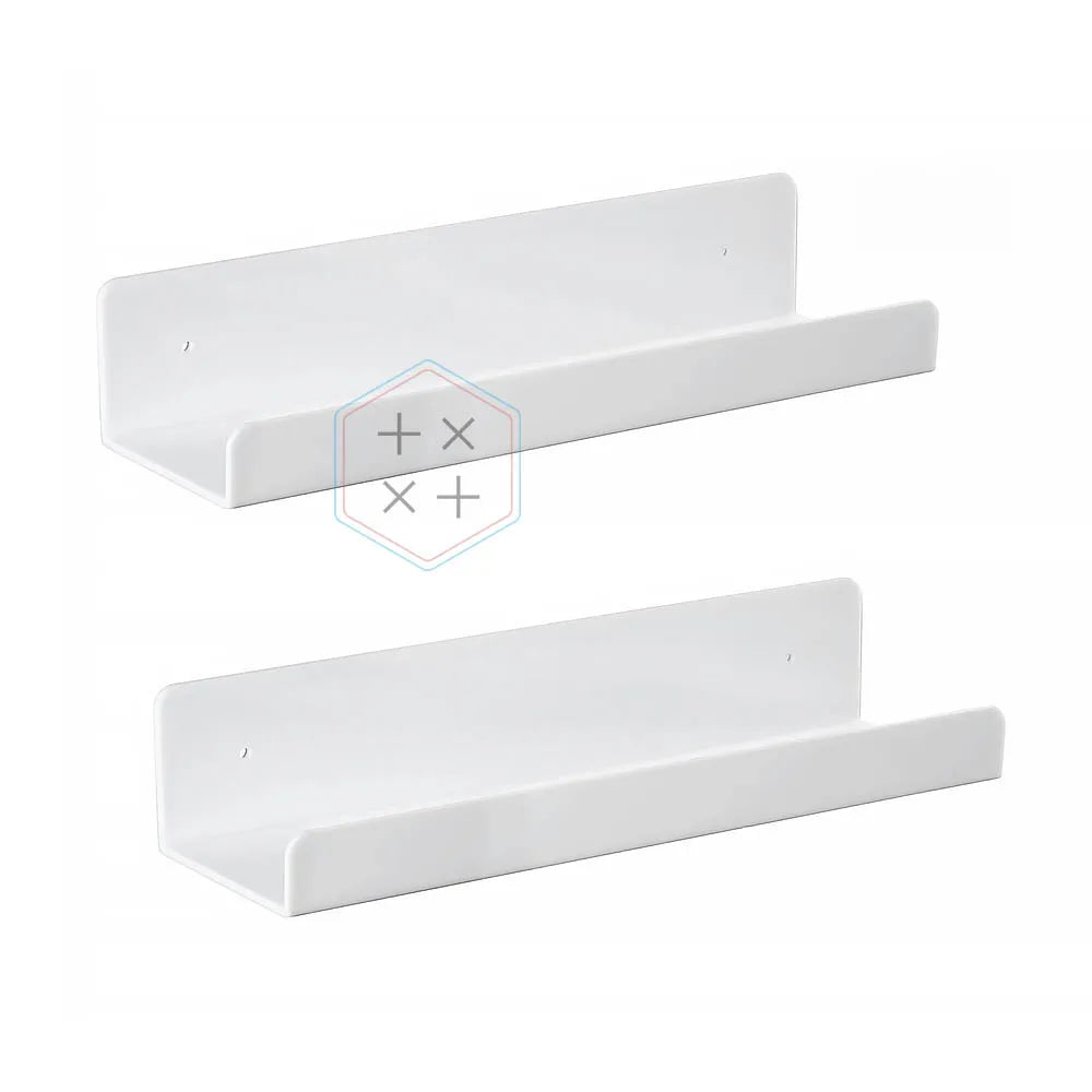 Custom Made White Commercial Modern Durable Single-Layer Sectional Retail Shops PS Acrylic Promotion Shelf