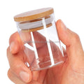 High Quality 0~1 Liter Borosolicate Glass Small Smart Seasoning Container Jar Spices Glass Container Bamboo Spice Jar Set MegaBDM