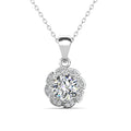 Brilliant 1.0 Carat Moissanite 925 Sterling Silver Classic Flower Pendant Necklace Fine Jewelry for Women Destiny Jewellery
