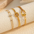 New Fashion Non-fading Double-layer Stacking Bracelet Light Luxury Simple Versatile Stainless Steel Bracelets Wholesale