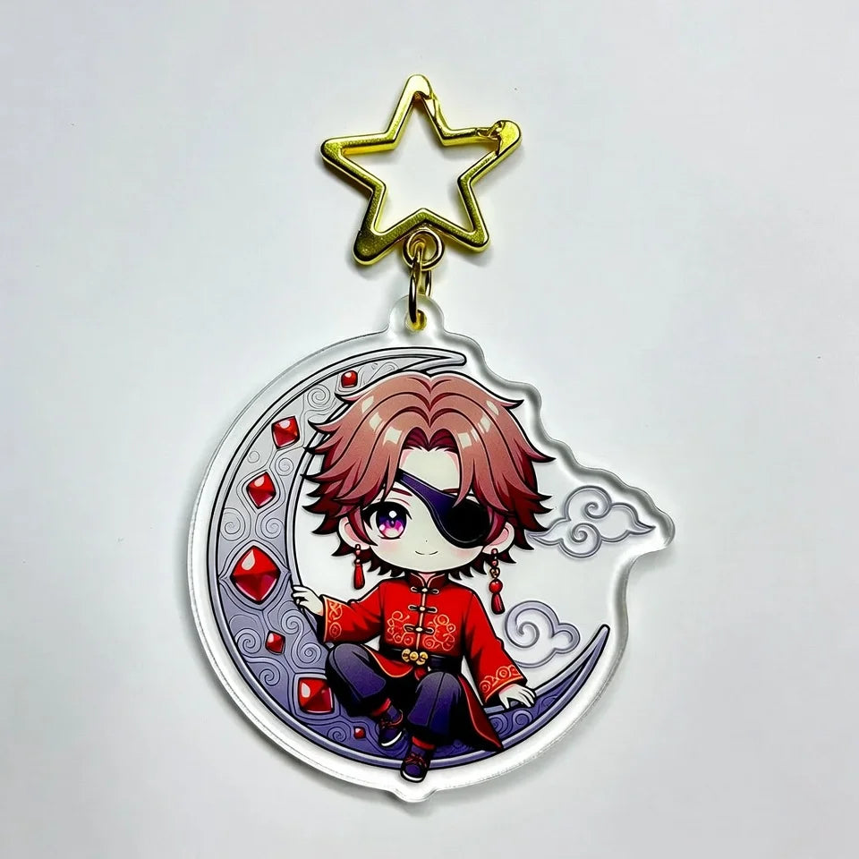 Custom Irregular Shape Acrylic Keychain UV Printing Die Cut Clear Keyring Promotional Gift MegaBDM