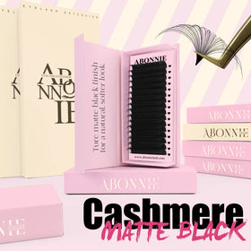 Abonnie Korean Fiber Fan Eyelashes Private Label Eyelash Extension Manufacturer Velvet Lash Extensions Trays