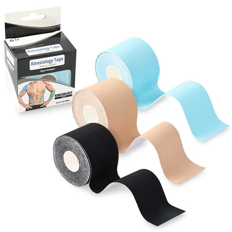 Durable High Elastic Nylon Kinesiology Tape Flexible Breathable Athletic Sports Tape for Muscle Support Pain Relief Therapy
