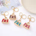 Lovely Fashion Jewelry Handbags Water Drill Car Key Ring Crystal Lady Bag Accessories Handicraft Metal Pendant