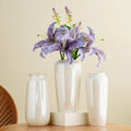 New Ceramic Vases Collection Tall Short & Ribbed Designs Modern Home Décor Flower Holders Elegant White Pearl Finishes MegaBDM