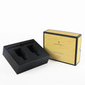 Custom Embossed Rigid Paperboard Boxes Recycled Materials Sponge Lining Magnetic Closure Ribbon Options for Cosmetic Packaging