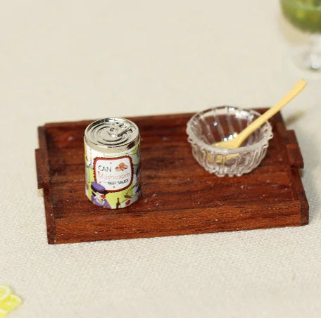 1/6 1/12  Doll House Simulation Miniature Mini Canned Fermented Soybeans Model Decor Gift