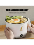 RS18Mini Multifunctional Electric Cooker for Students Dormitory Rice Cooker Dual Heat Levels for Frying/Boiling/Stewing Easy Cl
