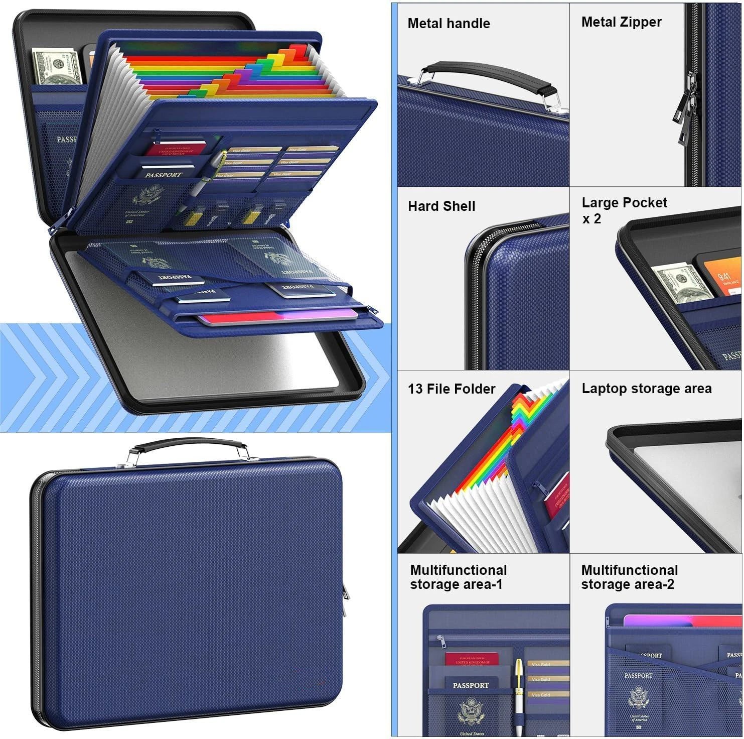 YHX High Quality Five-layer Lockable Fireproof Document Bag Waterproof Fireproof Document Box New High-tech Fireproof Storage