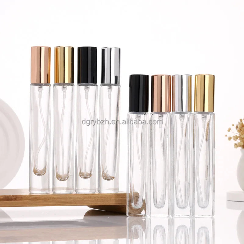 IN STOCK Custom clear 10ml Perfume Water Bottle Portable Travel Cylinder Glass Empty Cosmetic Spray Perfume Bottles