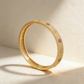 QIKU Luxury Crystal Hollow Out Women Bracelet Copper Cubic Zirconia Bangle Wedding Engagement Jewelry Accessories Gift Wholesale