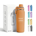2026 Hotselling Eco-Friendly BPA Free Stainless Steel Double Wall Vacuum Insulated Wide Mouth Flask with Tritan Handle Lid