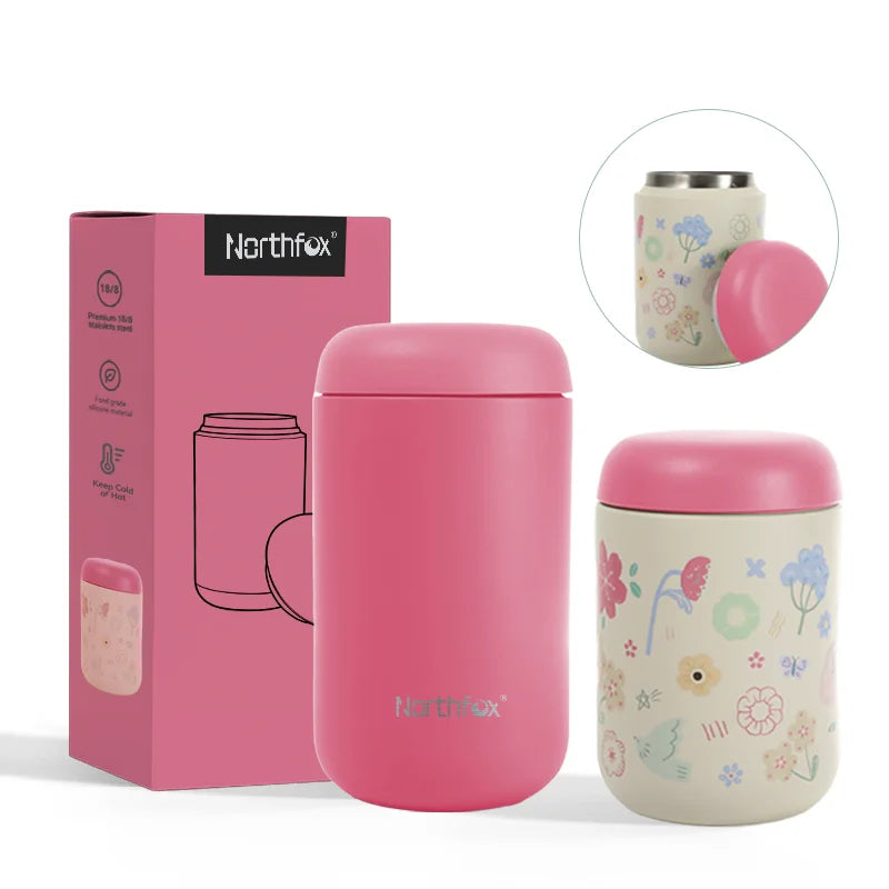 2026 New 350ml 500ml Double Wall Stainless Steel Eco-Friendly Modern Insulated Food Jar & Container with Lid