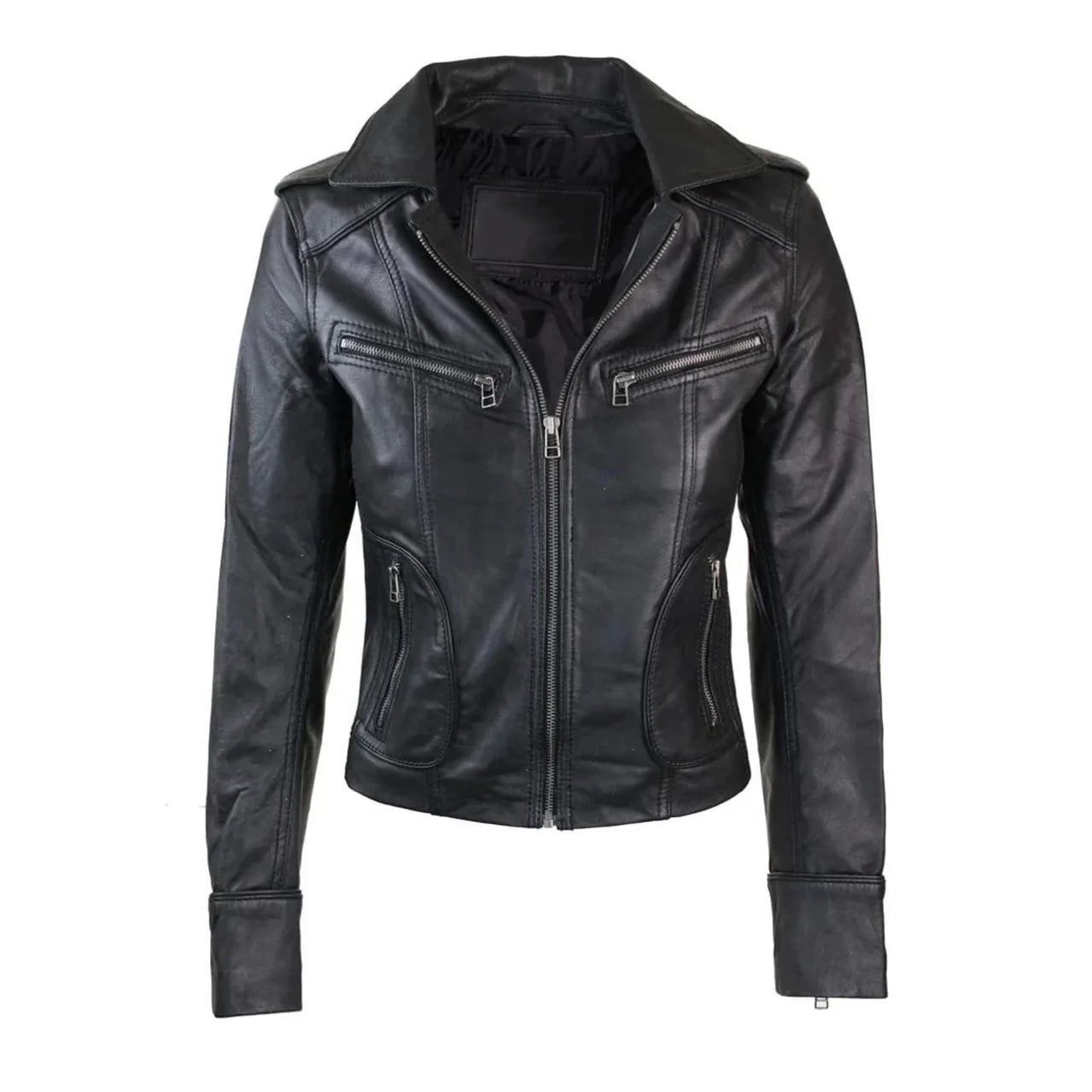 Wholesale 2026 Women Clothing Autumn Custom Outdoor Winter Jackets Female Black Motorcycle Women PU Leather Jacket for Women