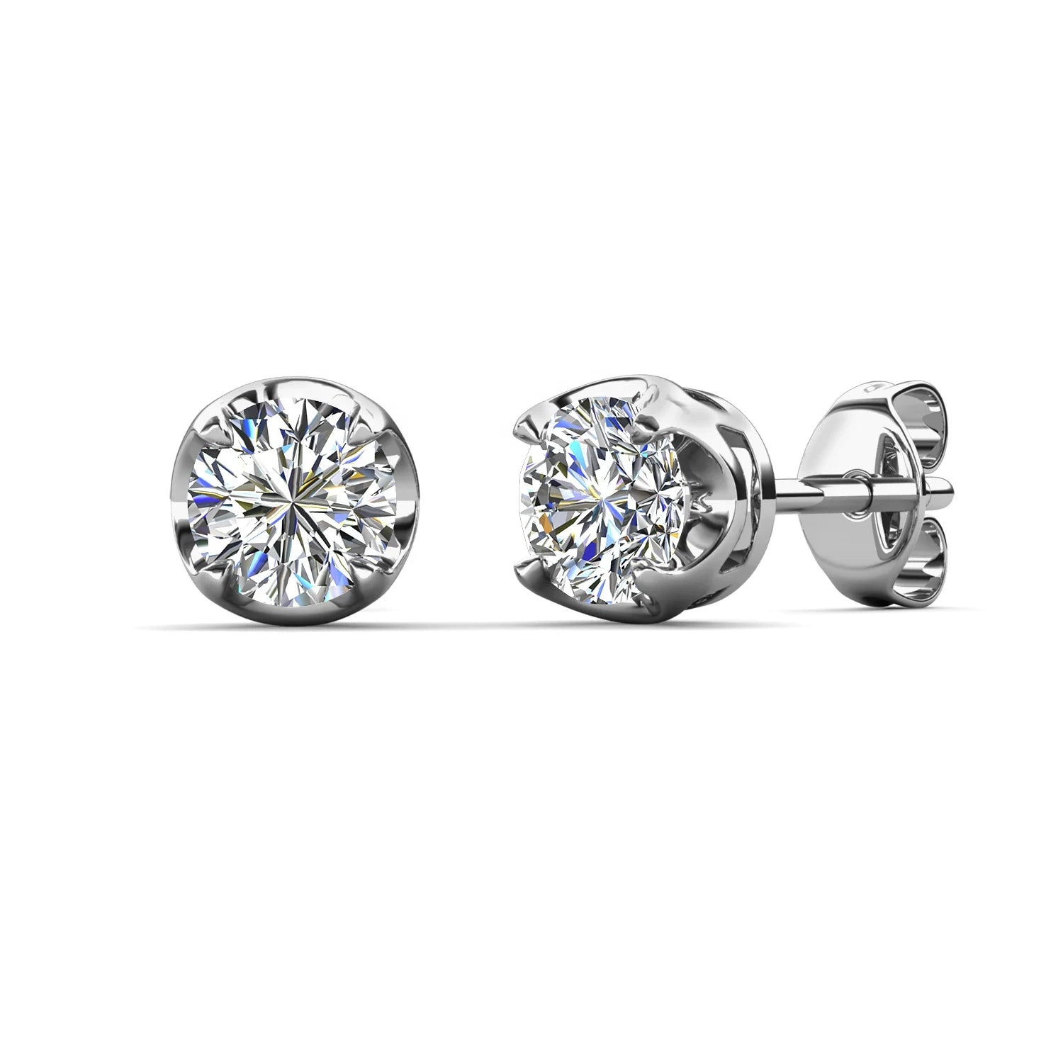 4mm Moissanite Diamond With GRA Certificate 925 Sterling Silver Real Gold Plating Dainty Stud Earrings Jewelry Destiny Jewellery
