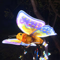 Momovalley 3D Plastic LED Light Decoration Garden Motif Christmas Light up Butterfly DC Power Supply with Moving Butterflies