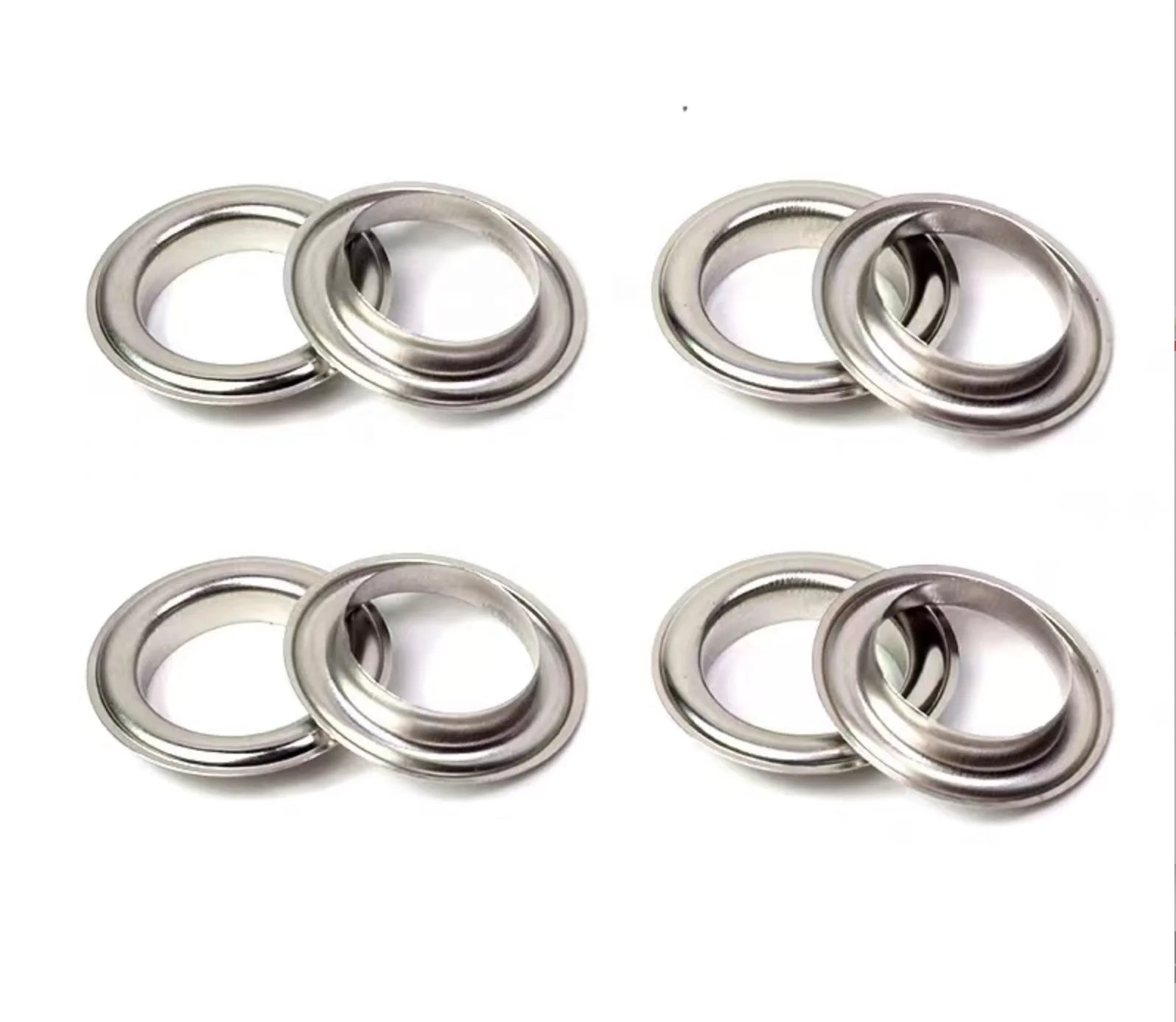 Customized 201/304 Stainless Steel  4mm 5mm 6mm 8mm Eyelets and Grommets for Cloth Accessories Decorative