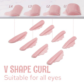 Lash Lift shields v Curl for Korean Lash Lift Rods 4 Sizes Salon Self Sticky Lash Lift Pad Wholesale Silicone Lash Lift Rods