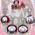 Game The Freak Circus Pierrot Cosplay Keychain Kawaii Acrylic Joker Clown Pendant Keyring Key Chain Bag Accessory Ornament Props