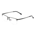 Brand Design Optical Eyeglasses Frames Gold Black Semi Titanium Half Rim Glasses with Spectacle