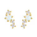 Nagosa Waterproof Wholesale Jewelry 14k 18k Gold Vermeil 925 Sterling Silver Opal Cubic Zirconia Mini Stud Earrings for Women