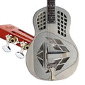 China Aiersi Brand Triolian Style Matt Finishing Brass Body Blue Music Vintage Tricone Metal Resonator Guitar String Instruments