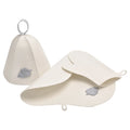 Banya Sauna Hat with Felt Mat and Gloves Heat Protection Bath Hat Set for Spa Felt Sauna Hats for Men and Women