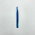 2025 Professional Japanese Sustainable Stainless Steel Eyelash Extension Tweezers Plasma Blue Pointed Fiber Volume Private Label