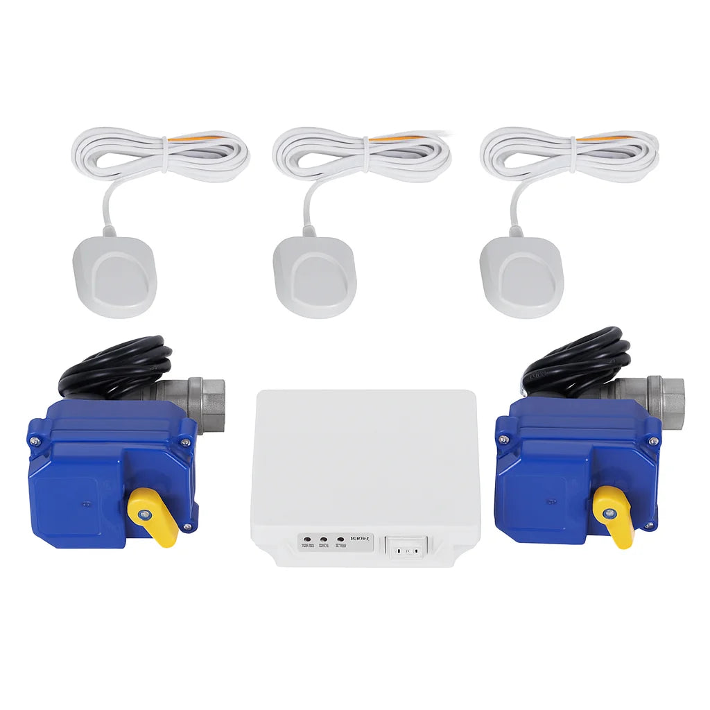 HANDING Water Leak Shut-off Control Kit OEM RS-485 Modbus RTU Controller Electric Ball Valves Auto Close IP67 6 20 Sensors 100m