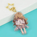Hot Selling Customized Gradient Acrylic Keychain Printed Anime Acrylic Charm Epoxy.