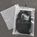 Astrid 35 X 45 cm Custom Logo Durable Plastic CPE Zipper Hair Wig Bag with Hanger