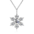 Sterling Silver 925 Winter Christmas Jewelry Moissanite Snowflake Pendant Women Necklace With Certificate Destiny Jewellery