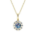 Sterling Silver 925 Color Change Alexandrite Gemstone Flower Pendant Charm Classy Necklace Destiny Jewellery Women Jewelry