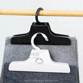 Black Durable Flexible Space Saving Plastic Pants Hanger with Wardrobe Design for Clothing Store