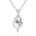 Perfect White Moissanite Diamond Jewelry 925 Silver Open Heart Pendant Necklace Gift for Valentines Day Destiny Jewellery