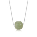 Hetian Jade S925 Pure Niche Design Indifferent Style Jewelry Transfer Bead Necklace for Girlfriend Mothers Day