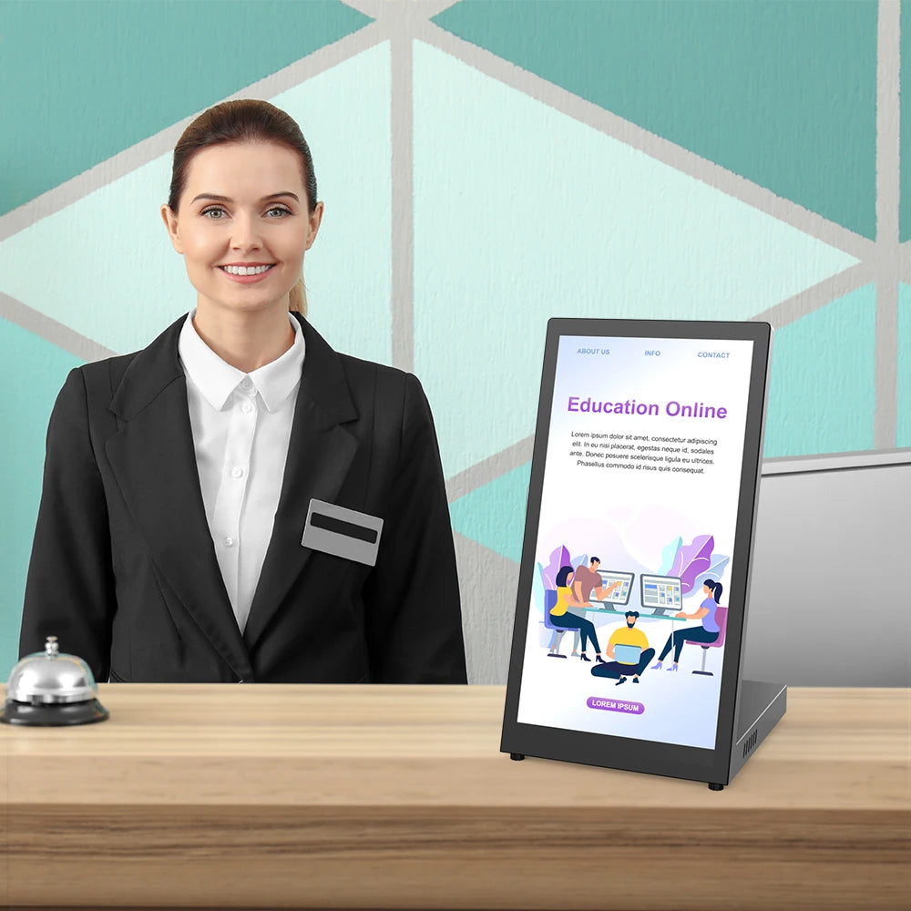 Multi-Touch Capable Digital LCD Display Screen for Interactive Menus Elevators & Wayfinding in Coffee Shops Retail Stores