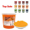 Taiwan 3.4kg Passion Fruit Bursting Juice Popping Boba Tapioca Ball Fresh Fruit Flavor Bubble Tea Ingredients in Bottle MegaBDM