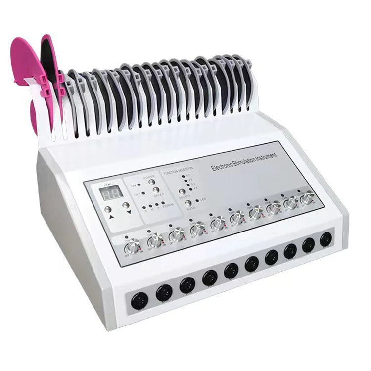 10-Channel Microcurrent Body Contouring Device Auto Frequency Conversion Full Body Fat Loss Skin Tightening Pain Relief Machine MegaBDM