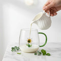 Wholesale 3D Floral Borosilicate Glass Handmade Tumbler Eco-Friendly for Gift Shops Boutiques and Specialty Retailers MegaBDM