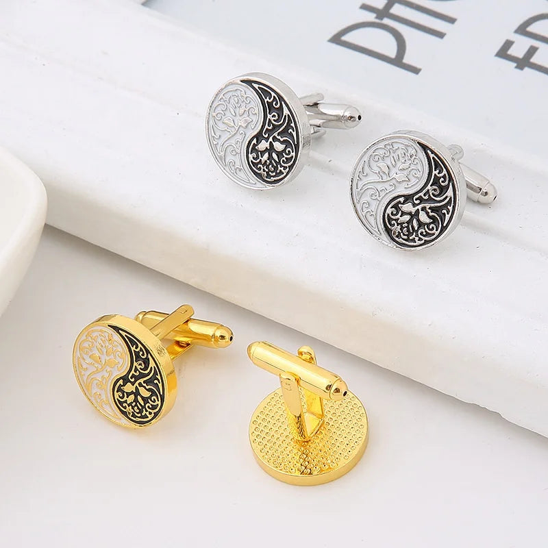 Wholesale New Round Cuff Links New Triangular Cufflinks Stylish Business Shirt Men's Cufflinks
