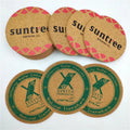 1 Custom Blank Cork Coaster Sets With Logo 9cm Square and Round Cork Cup Coasters For Sublimation Customizable