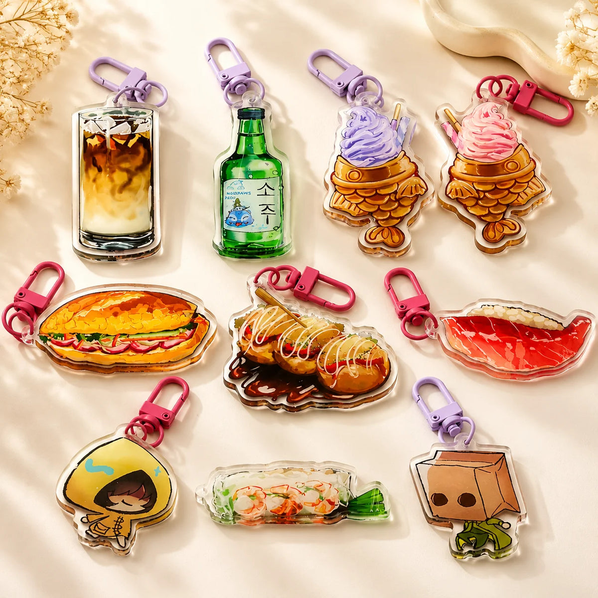 Cheap Price Hot Sale Double Boards Acrylic Charms High Clear Double Sides Printing Acrylic Keychains MegaBDM