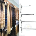 5.8mm Chrome Plated Silver Iron Metal Slat Wall Single Hook Display Hair Extension Holder 200mm Eco-Friendly Durable