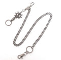 Men Trousers Retro Silver Ship Anchor Metal Chain Hip-hop Punk Style Pants Waist Belt Key Chain Money Clip Chain Trendy