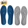 4Pcs Memory Foam Orthopedic Insoles for Shoes Antibacterial Deodorization Sweat Absorption Insert Sport Shoes Running Pads - Grey Blue-4pcs / EU41-42